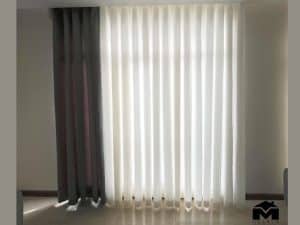 پرده مینیمال طوسی اتاق خواب